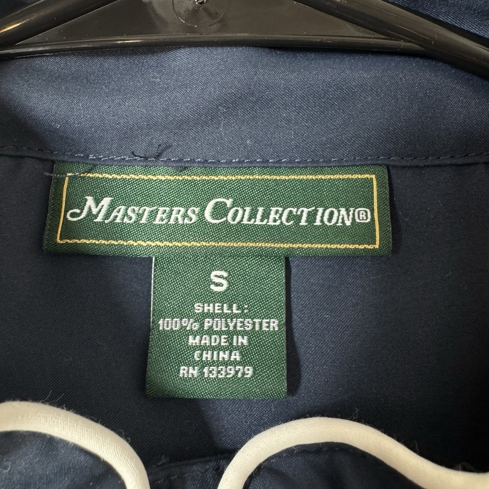 Masters Collection 1/4 Zip Windbreaker Jacket Mens Small Navy Oversized Golf - Picture 8 of 10